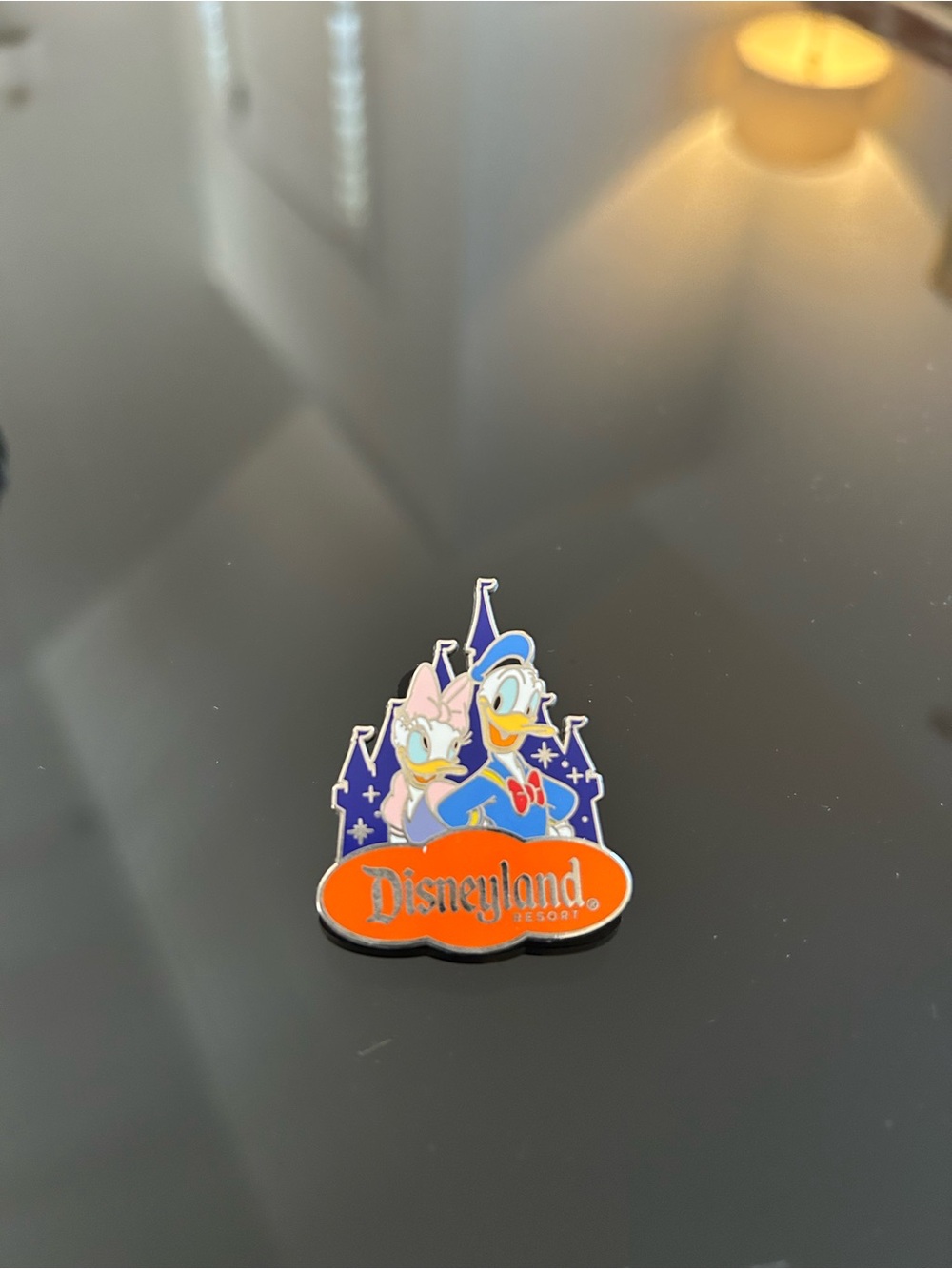 Donald & Daisy Enamel Pin - Blue, Pink